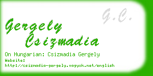 gergely csizmadia business card